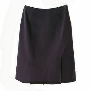 Prada deep plum kick pleat pencil skirt sz…